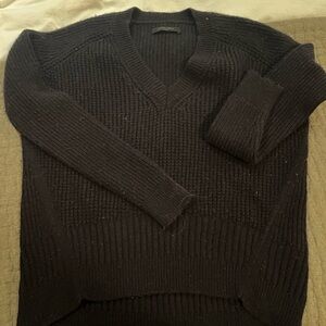 All Saints Women's Alpaca Wool Sweater Sz Small Navy